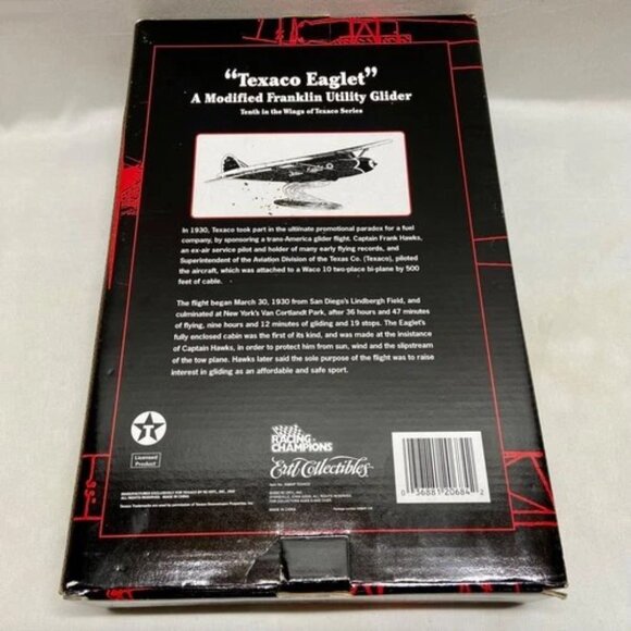 Vintage Wings of Texaco Eaglet Franklin Utility Glider Die-cast Coin Bank 2002 - Picture 14 of 15
